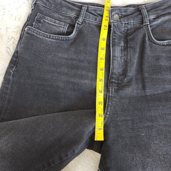 Anthropologie Pilcro Split Hem Straight Leg Jeans Women's 31‎ High Rise Black - Picture 8 of 16